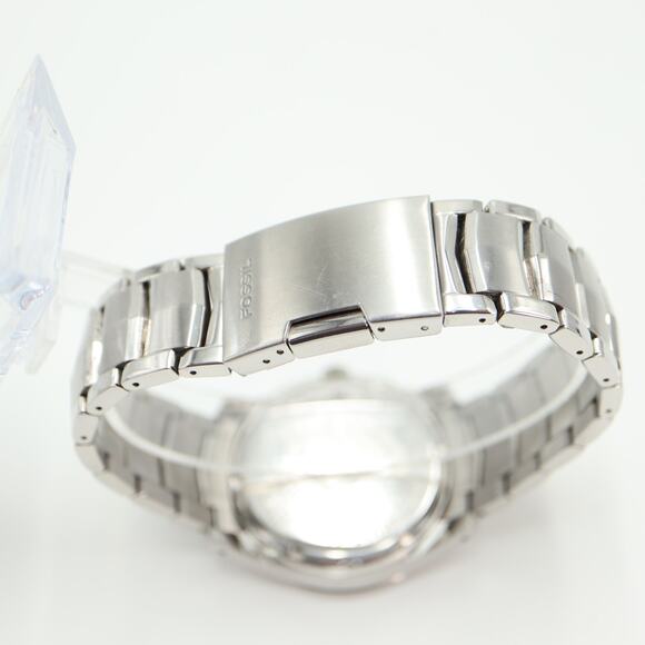 Mens Fossil Multifunction Watch 41mm Silver Tone Day Date Stainless Steel BQ9327 - Picture 12 of 14